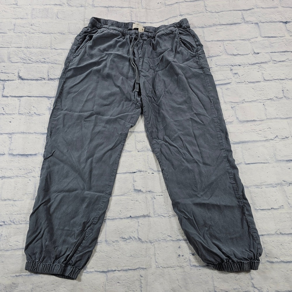 Cloth & Stone Jogger Pants WOMEN L Gray Tencel Lyocell Relaxed Fit Drawstring